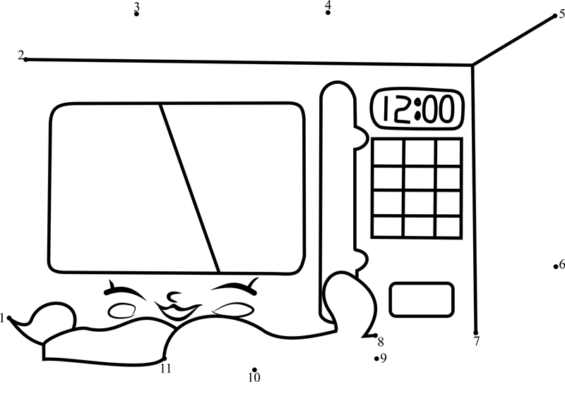 Zappy-Microwave-Shopkins-Dot-To-Dot printable dot to dot worksheet