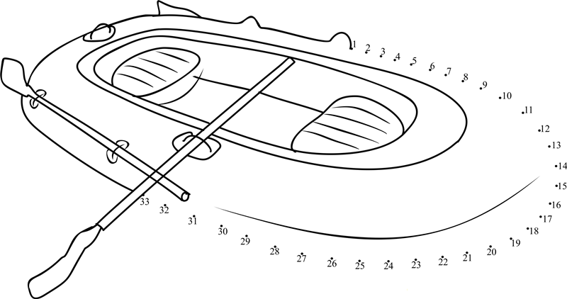 Hypalon Boat dot to dot worksheet