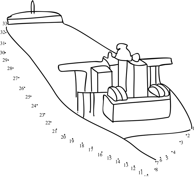 Oil Tanker Ship dot to dot worksheets