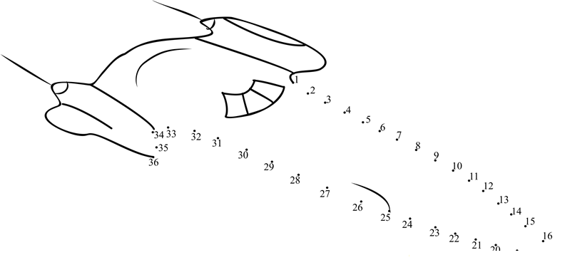 Nubian Spaceship dot to dot worksheets