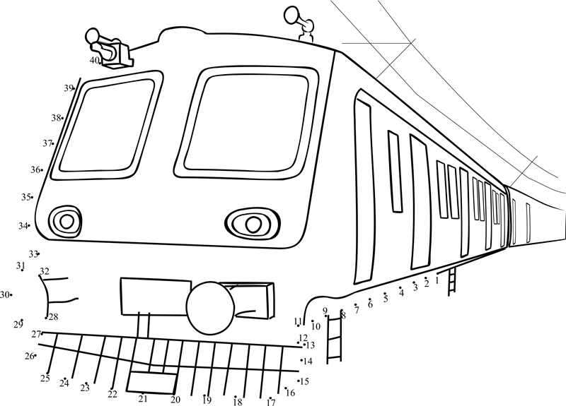 Commuter Train dot to dot worksheets