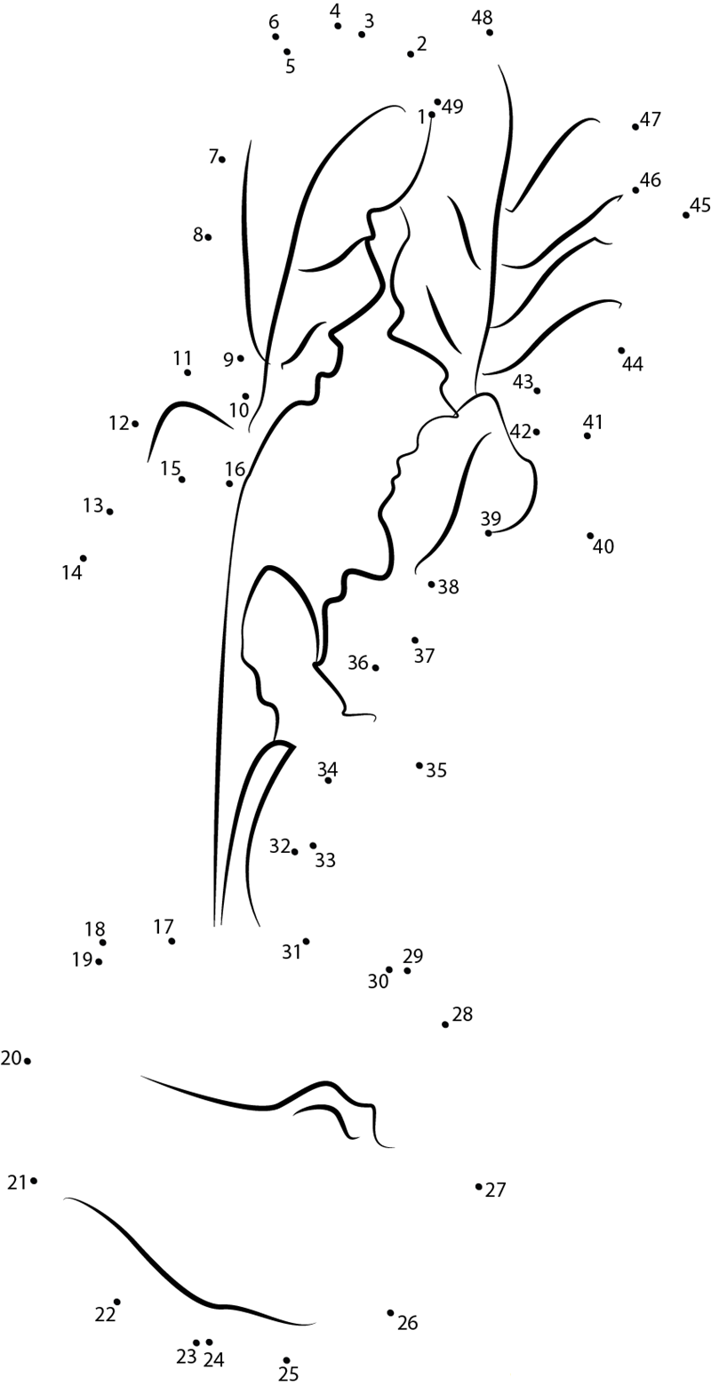 Giant Kohlrabi printable dot to dot worksheet