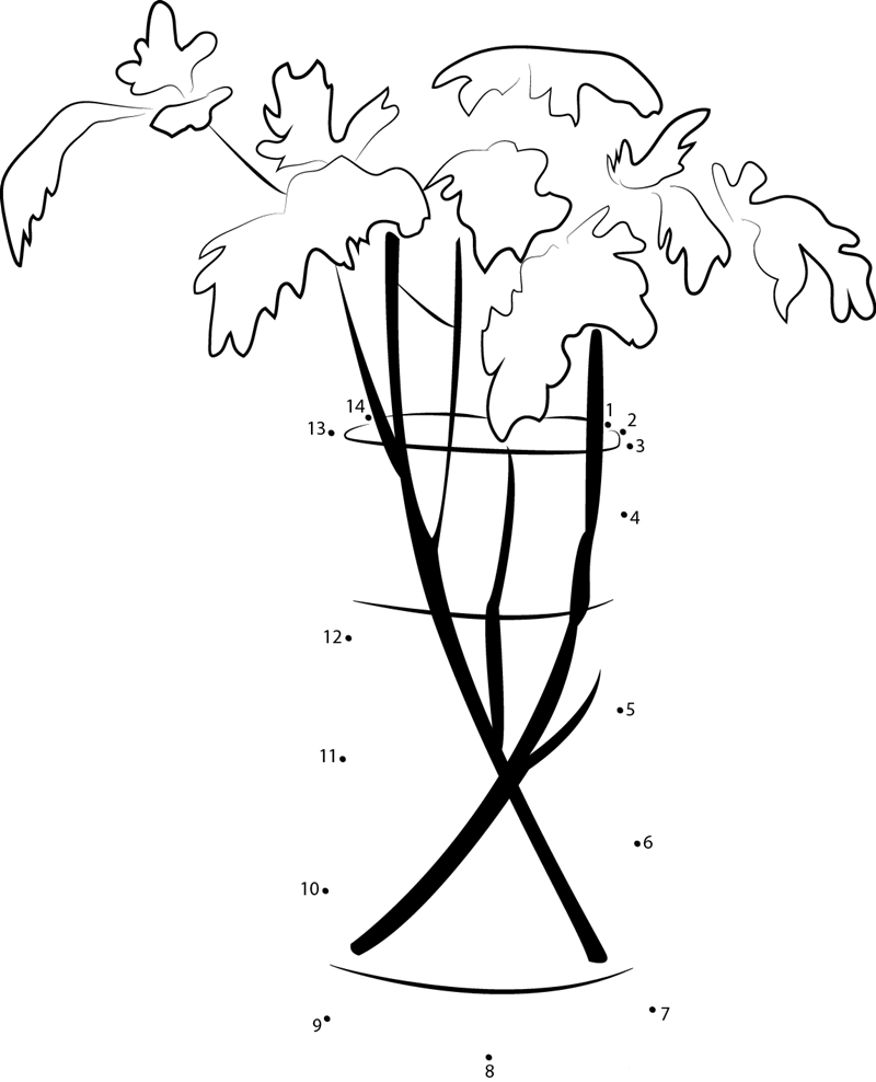 Parsley Growing printable dot to dot worksheet