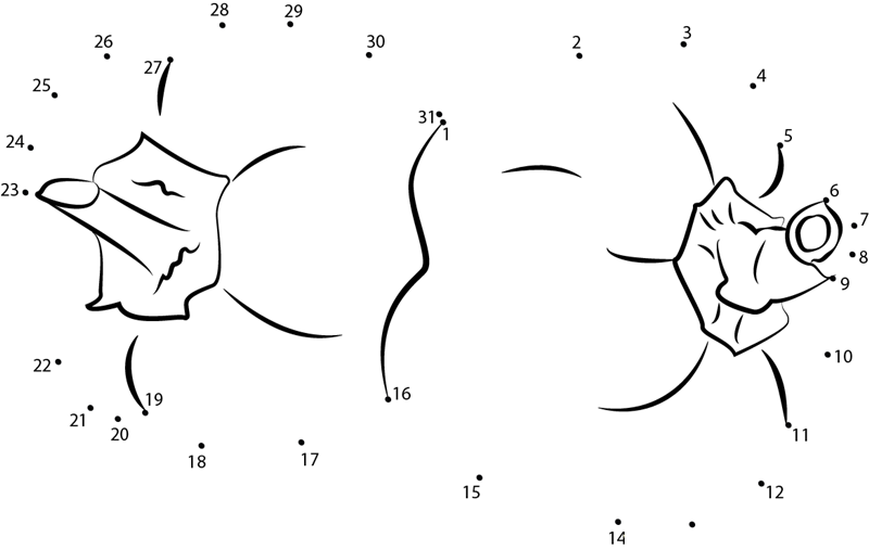 Bell Peppers printable dot to dot worksheet