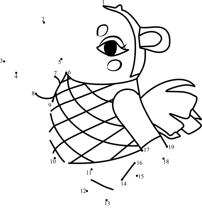 Annalisa-Animal-Crossing-Dot-To-Dot dot to dot worksheets