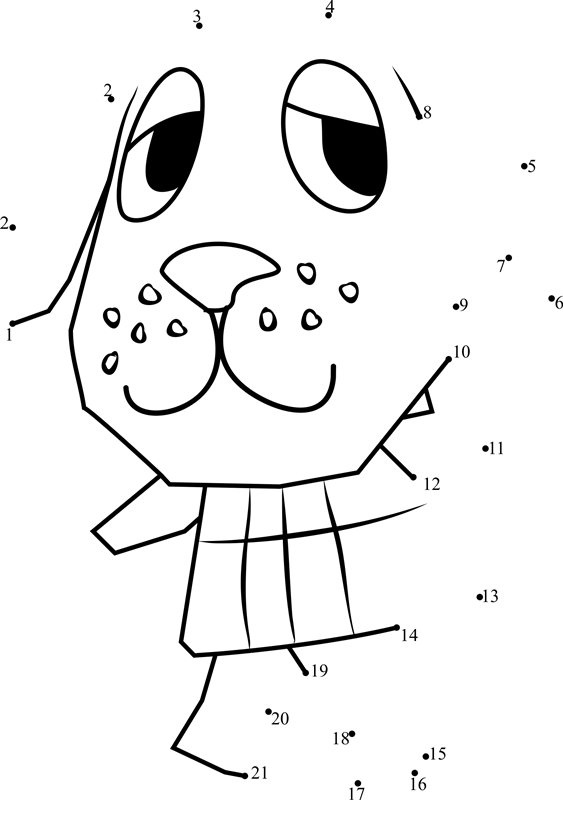 Bea-Animal-Crossing-Dot-To-Dot dot to dot worksheets