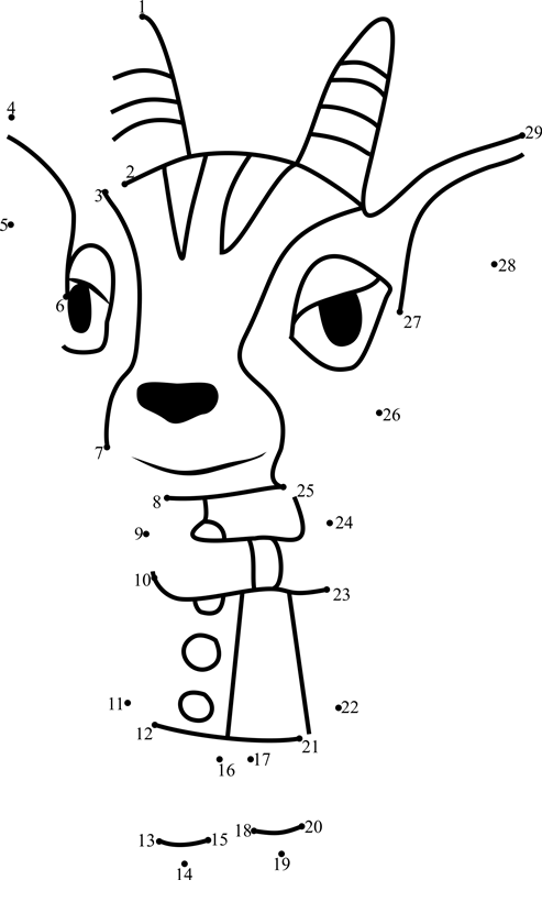 Bruce-Animal-Crossing-Dot-To-Dot dot to dot worksheets