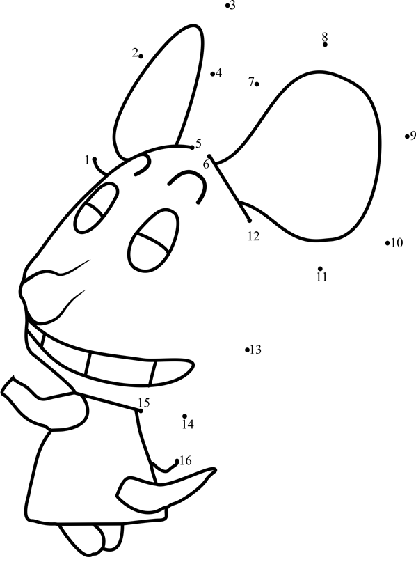 Chico-Animal-Crossing-Dot-To-Dot dot to dot worksheets