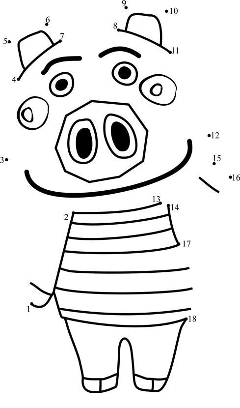 Curly-Animal-Crossing-Dot-To-Dot dot to dot worksheets