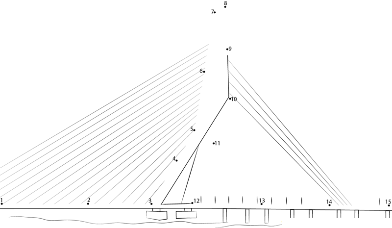 Extraordinary Bridge printable dot to dot worksheet