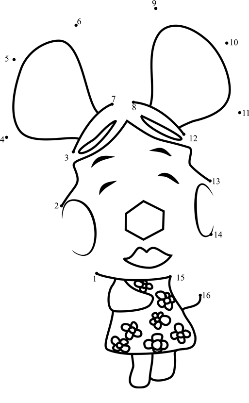 Greta-Animal-Crossing-Dot-To-Dot dot to dot worksheets