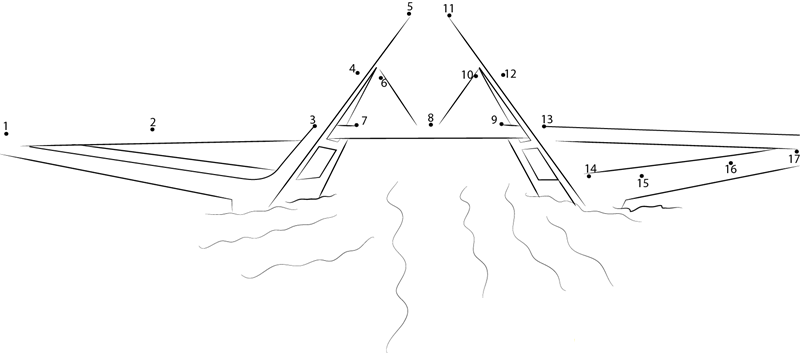 Hatea Bridge printable dot to dot worksheet