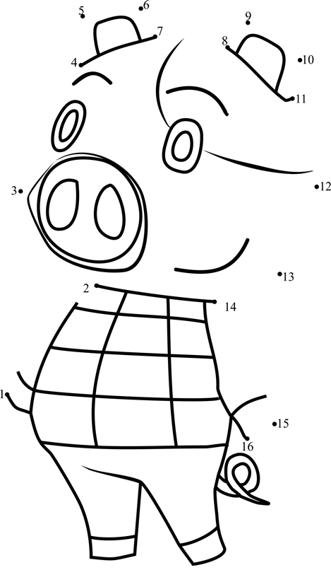 Hugh-Animal-Crossing-Dot-To-Dot dot to dot worksheets