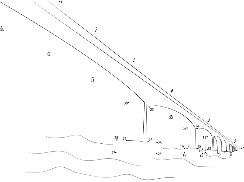 Narmada Bridge printable dot to dot worksheet