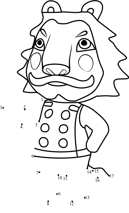 Lionel-Animal-Crossing-Dot-To-Dot printable dot to dot worksheet