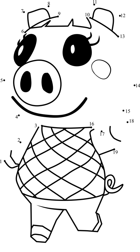 Lucy-Animal-Crossing-Dot-To-Dot dot to dot worksheets