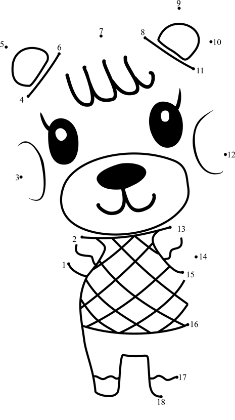 Maple-Animal-Crossing-Dot-To-Dot printable dot to dot worksheet