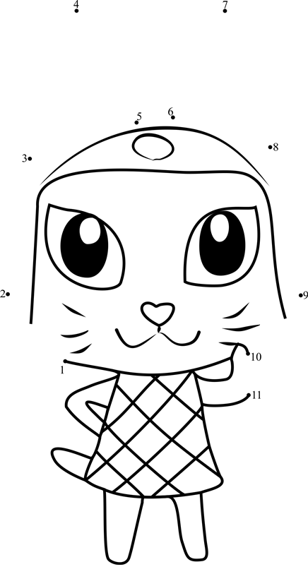 Meow-Animal-Crossing-Dot-To-Dot dot to dot worksheets