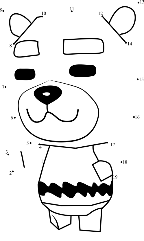 Murphy-Animal-Crossing-Dot-To-Dot printable dot to dot worksheet