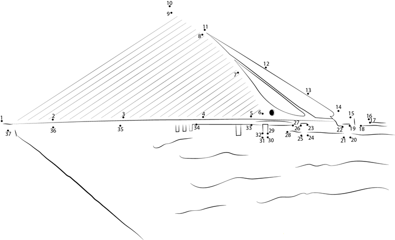 Samuel Beckett Bridge printable dot to dot worksheet