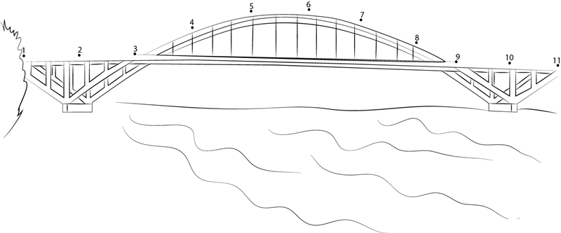 Sellwood Thru Arch printable dot to dot worksheet