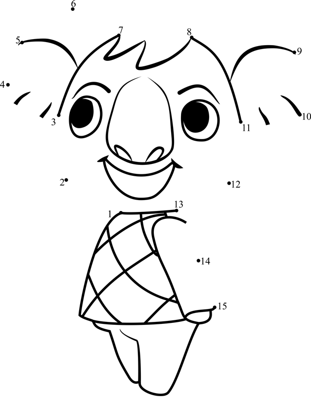 Ozzie-Animal-Crossing-Dot-To-Dot printable dot to dot worksheet