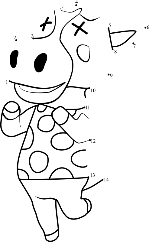 Peaches-Animal-Crossing-Dot-To-Dot printable dot to dot worksheet