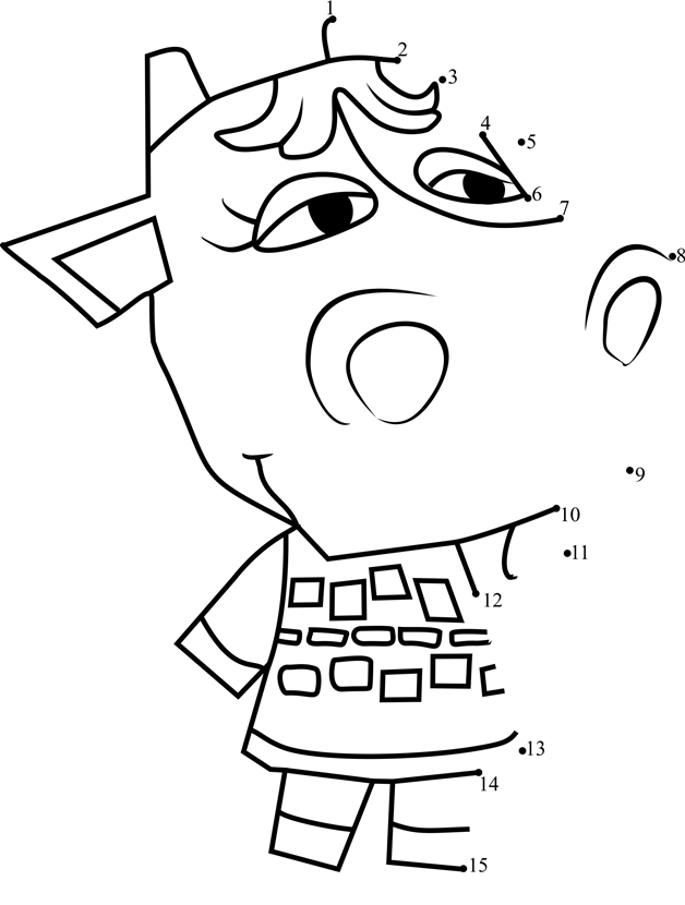 Petunia-Animal-Crossing-Dot-To-Dot dot to dot worksheets