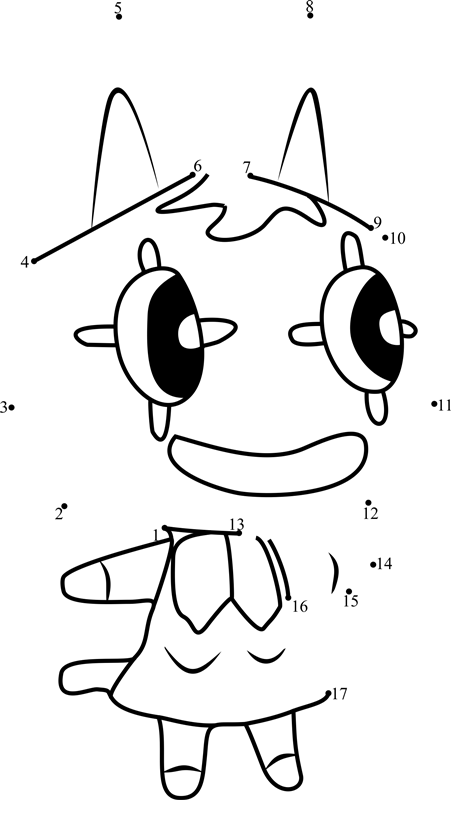 Pierre-Animal-Crossing-Dot-To-Dot printable dot to dot worksheet