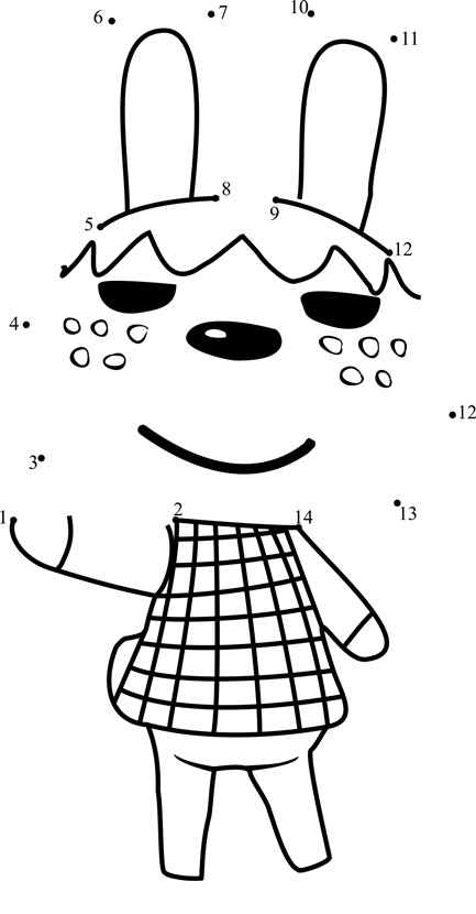 Pippy-Animal-Crossing-Dot-To-Dot printable dot to dot worksheet