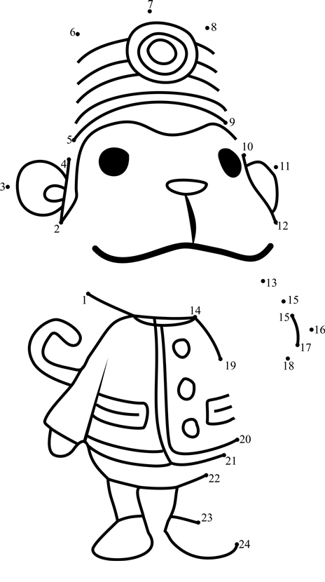 Porter-Animal-Crossing-Dot-To-Dot printable dot to dot worksheet