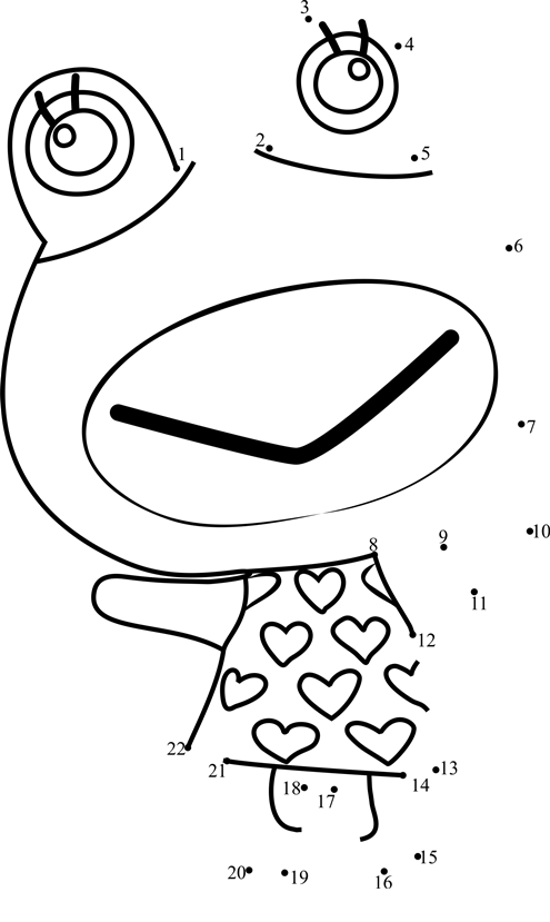 Puddles-Animal-Crossing-Dot-To-Dot printable dot to dot worksheet