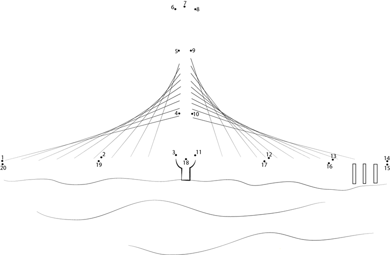 Yamuna River printable dot to dot worksheet