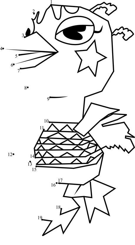 Rio-Animal-Crossing-Dot-To-Dot printable dot to dot worksheet