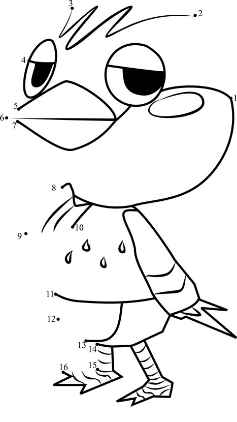 Robin-Animal-Crossing-Dot-To-Dot printable dot to dot worksheet