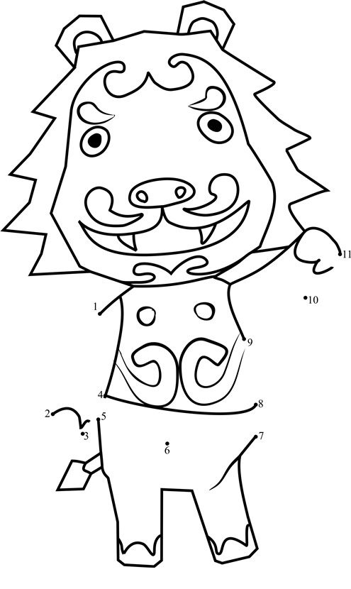 Rory-Animal-Crossing-Dot-To-Dot printable dot to dot worksheet