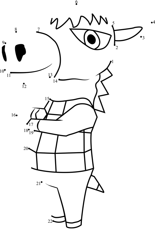 Roscoe-Animal-Crossing-Dot-To-Dot printable dot to dot worksheet