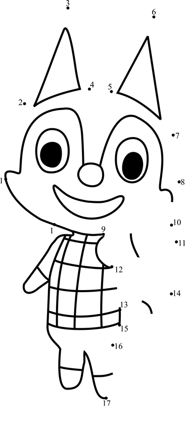 Rudy-Animal-Crossing-Dot-To-Dot printable dot to dot worksheet