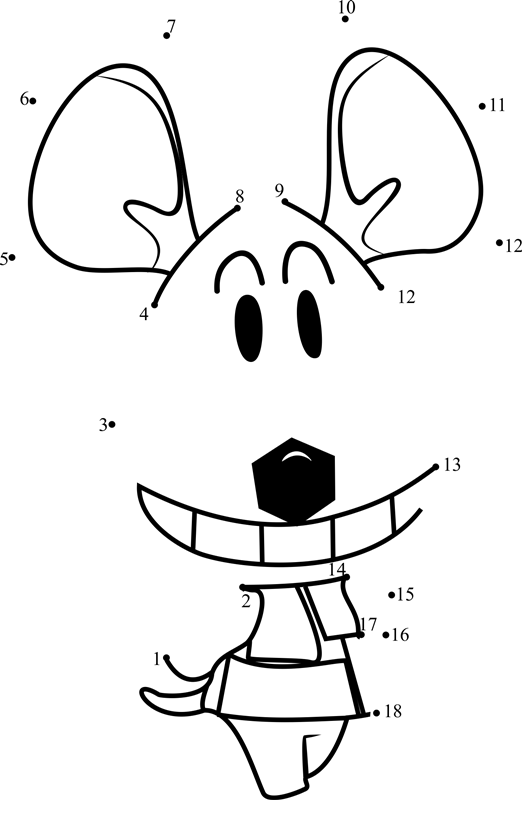 Samson-Animal-Crossing-Dot-To-Dot printable dot to dot worksheet