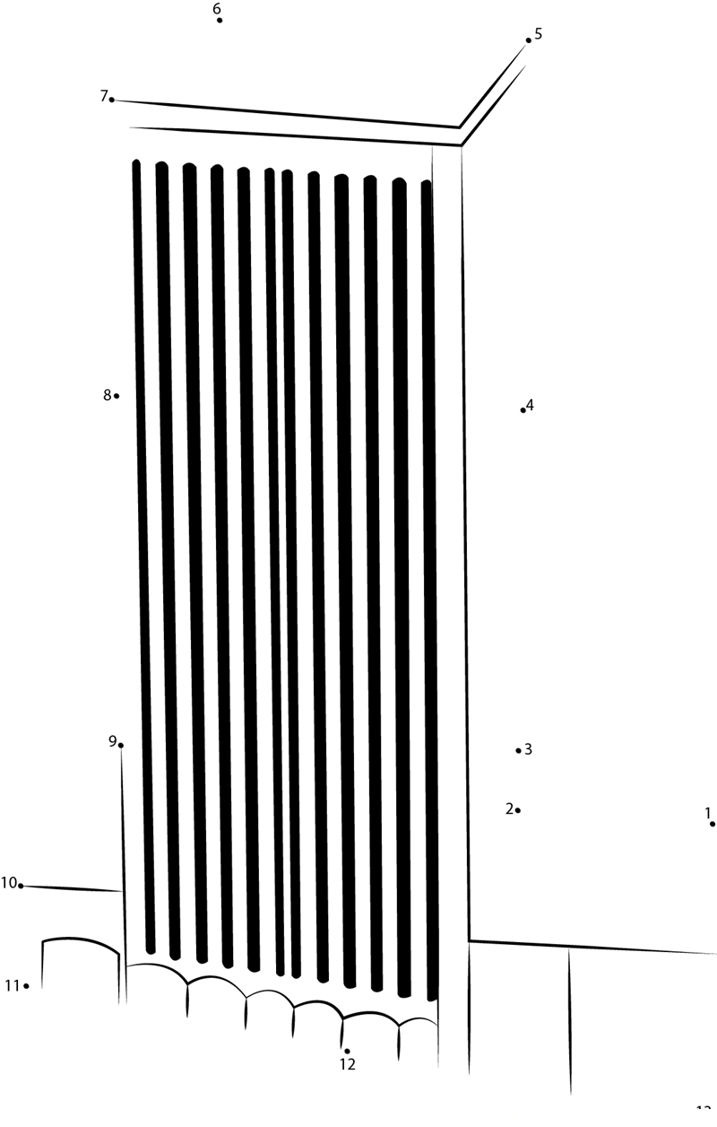 American Dental Association Building printable dot to dot worksheet