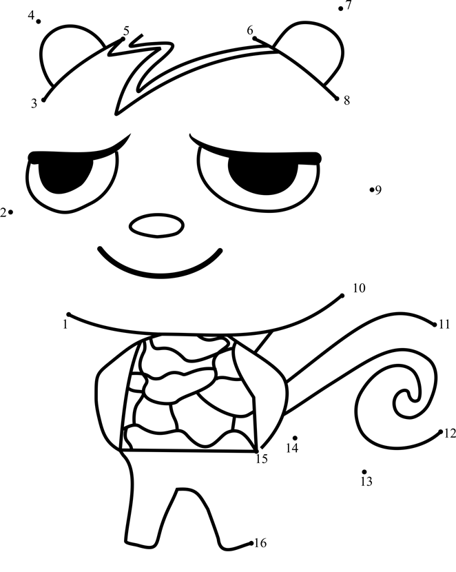 Static-Animal-Crossing-Dot-To-Dot printable dot to dot worksheet