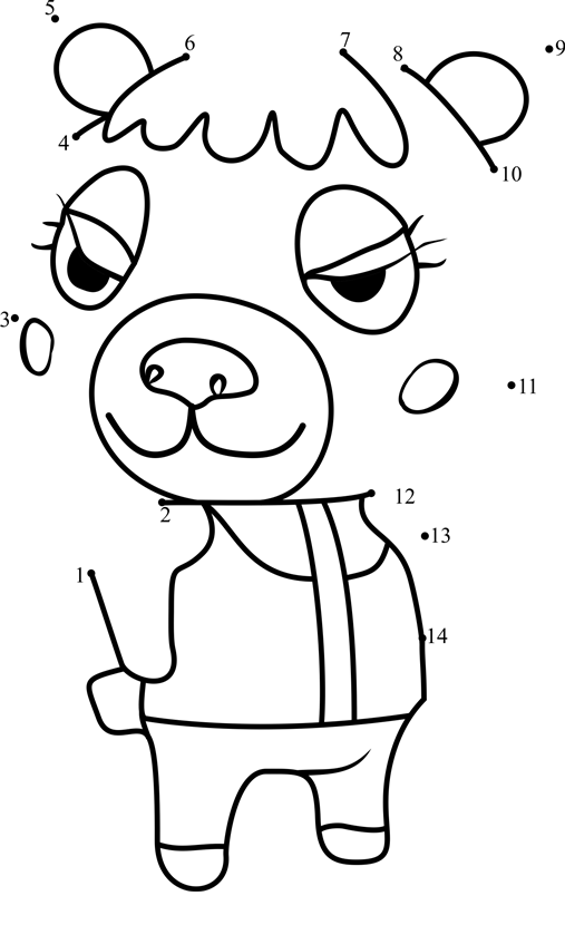 Tammy-Animal-Crossing-Dot-To-Dot printable dot to dot worksheet