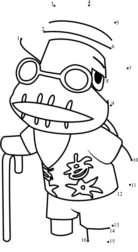 Tortimer-Animal-Crossing-Dot-To-Dot dot to dot worksheets