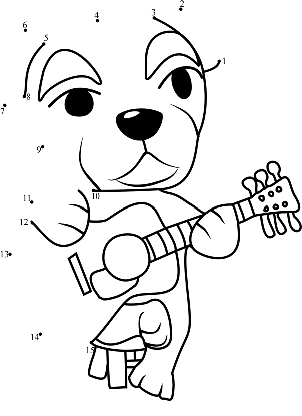 Totakeke-K-K-Slider-Animal-Crossing-Dot-To-Dot printable dot to dot worksheet