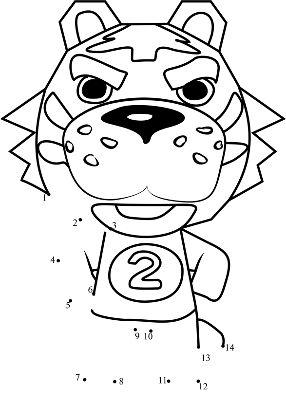 Tybalt-Animal-Crossing-Dot-To-Dot printable dot to dot worksheet