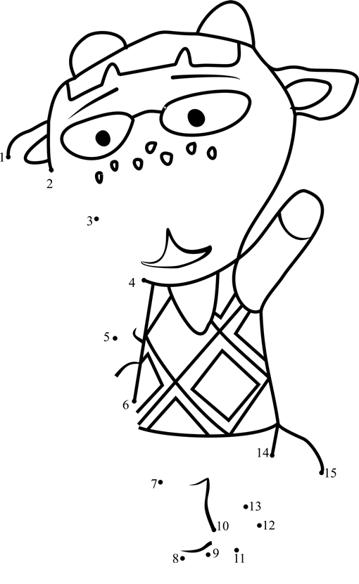 Velma-Animal-Crossing-Dot-To-Dot printable dot to dot worksheet