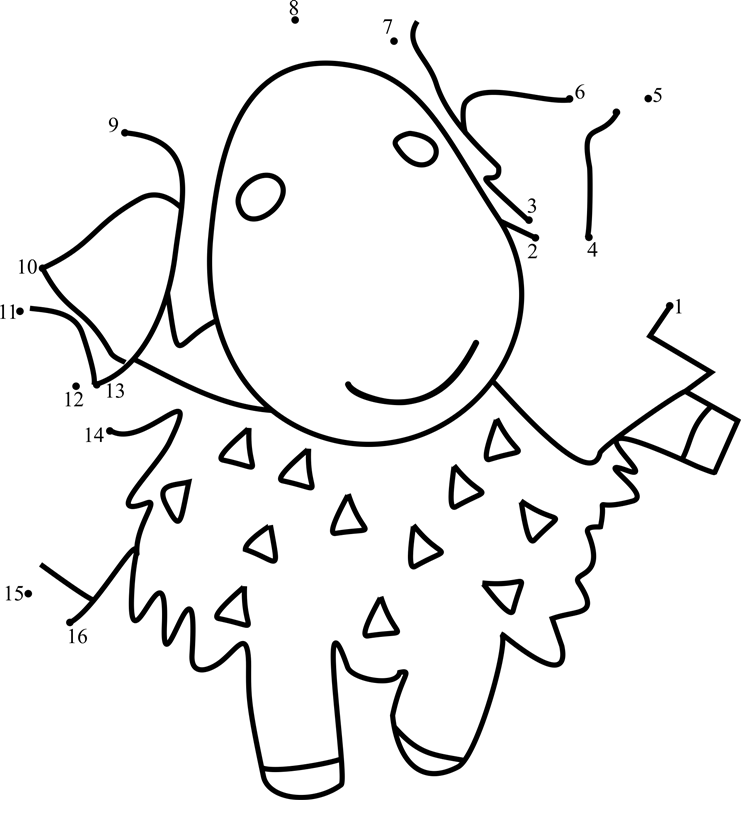 Vesta-Animal-Crossing-Dot-To-Dot printable dot to dot worksheet