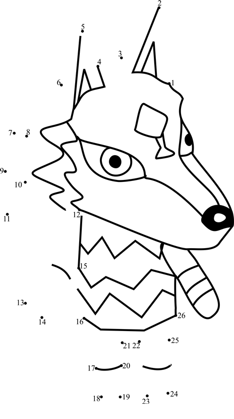 W-Link-Animal-Crossing-Dot-To-Dot printable dot to dot worksheet