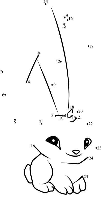 Bunny-Animal-Jam-Dot-To-Dot printable dot to dot worksheet