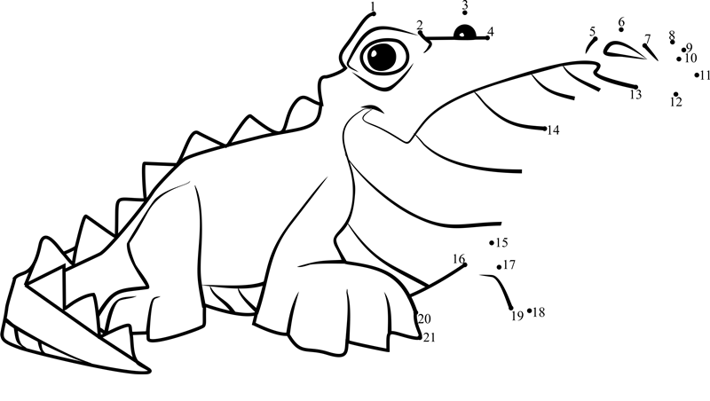 Crocodile-Animal-Jam-Dot-To-Dot printable dot to dot worksheet